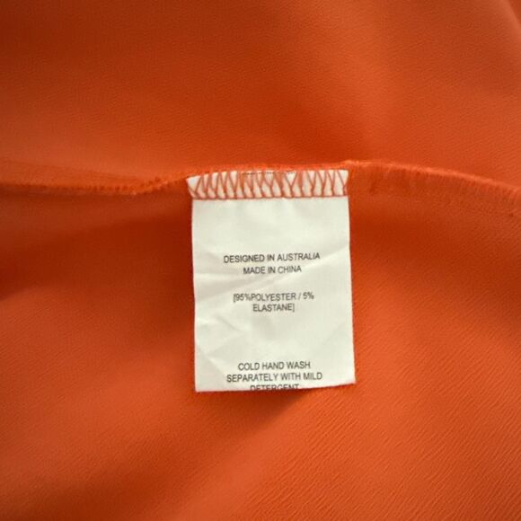 Petal & Pup Women's Nadeem One Shoulder Midi Dress in Orange Sz 2 Glam Party - Picture 6 of 6